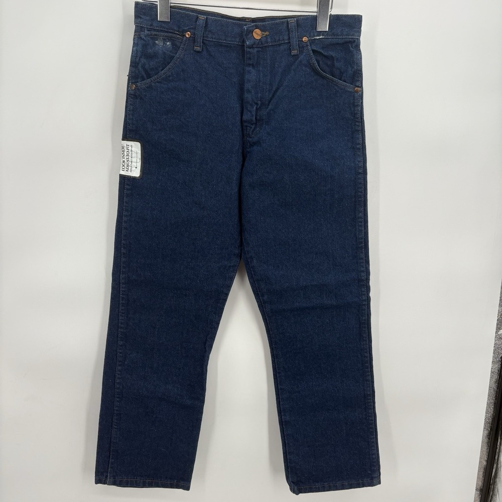 Vtg Wrangler Boys regular fit Cowboy Cut Dark Wash Size 14 Husky Cotton Denim Je